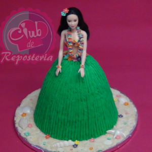 Como Decorar una Torta como Barbie Hawaiana - Club de Reposterira