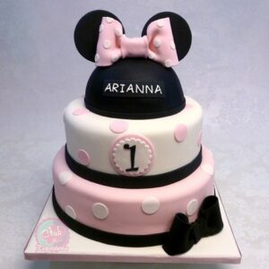 Torta Decorada 1er Cumpleaños como Minnie Mouse por Rosa Quintero