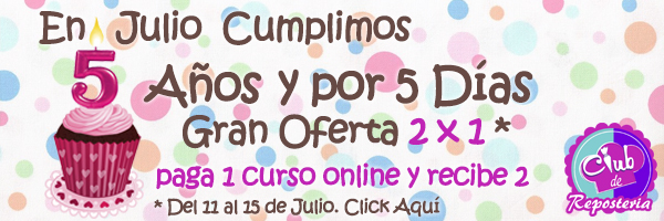 Banner Especial 5to. Aniversario del Club de Reposteria