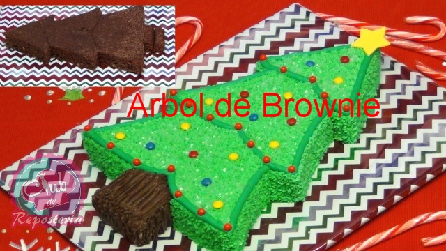 Pastel de Brownie como Arbol de Navidad por Rosa Quintero