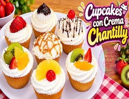 Como Decorar Cupcakes con Crema Chantilly y Fruta Fresca por Club de Reposteria